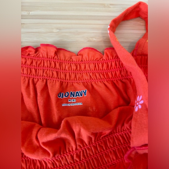 New, w/o tags, Old Navy, Sleeveless Smocked Lettuce-Edge Top for Girls - Picture 3 of 3